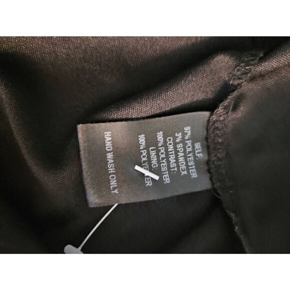 Lulus black with gold accents crossback spaghetti strap gown. Size M. - Picture 10 of 11